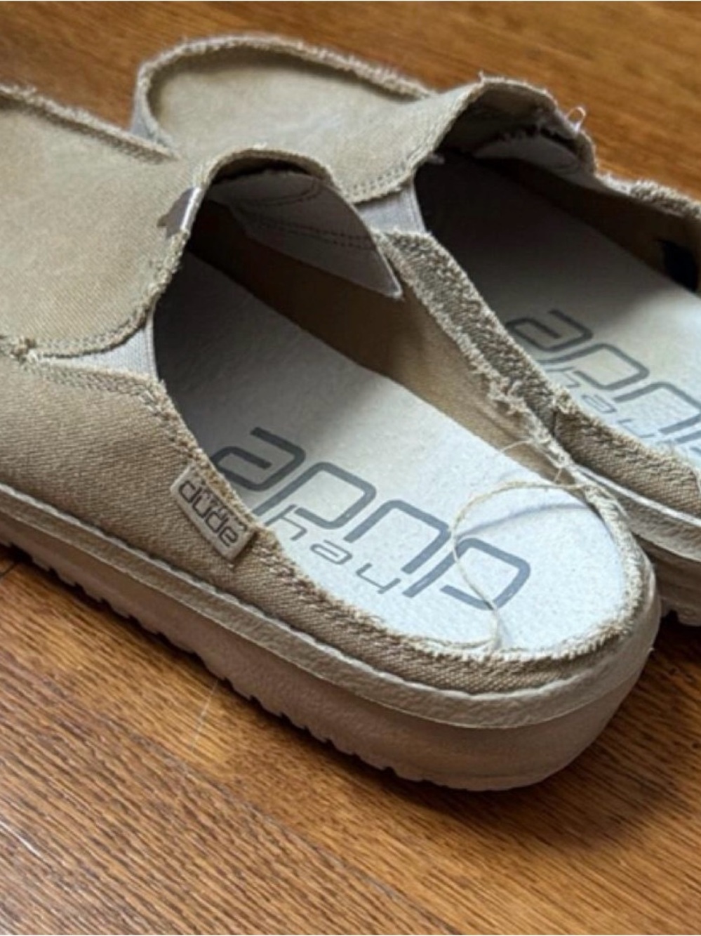 Hey Dude Men's Slip-On Boat Shoes in Tan